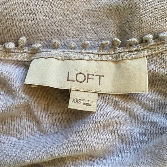 LOFT gray peplum dot lace top - Picture 3 of 6